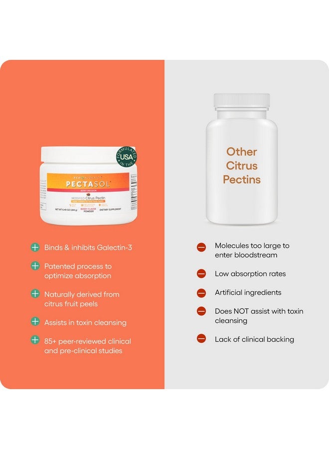 EcoNugenics PectaSol Modified Citrus Pectin - 184g Berry Powder - Total-Body Health Supplement to Support the Heart, Immune System, Inflammation Response & Healthy Aging + Maintain Healthy Galectin-3 Levels - Image 4