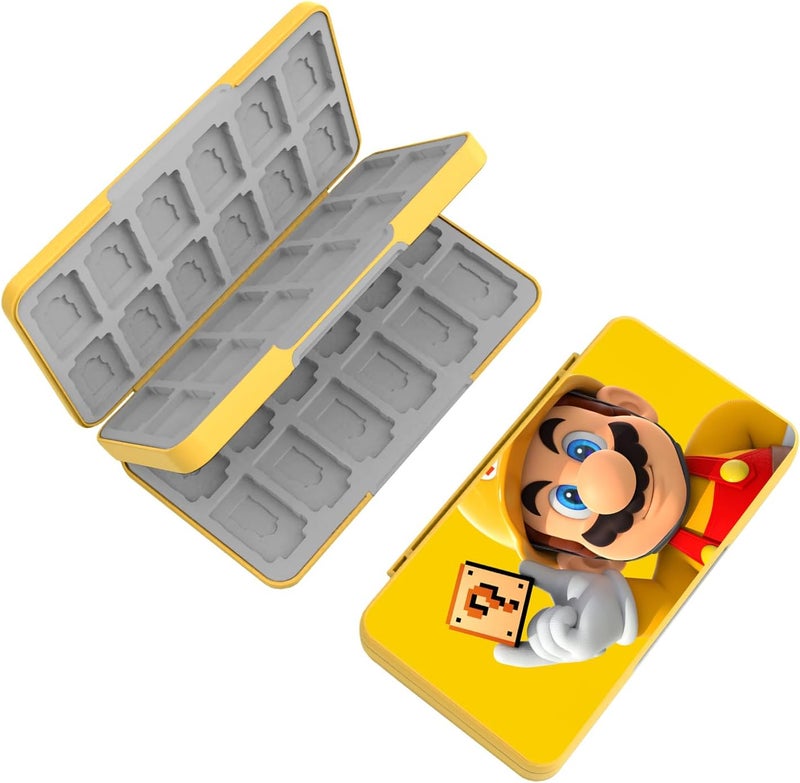 حقيبة بطاقات ألعاب doepeBAE متوافقة مع Nintendo Switch، حامل تخزين بطاقات الألعاب، حقيبة حماية رفيعة محمولة جديدة مع 48 فتحة لبطاقات الألعاب و48 فتحة لبطاقات TF (أصفر P) - Image 1