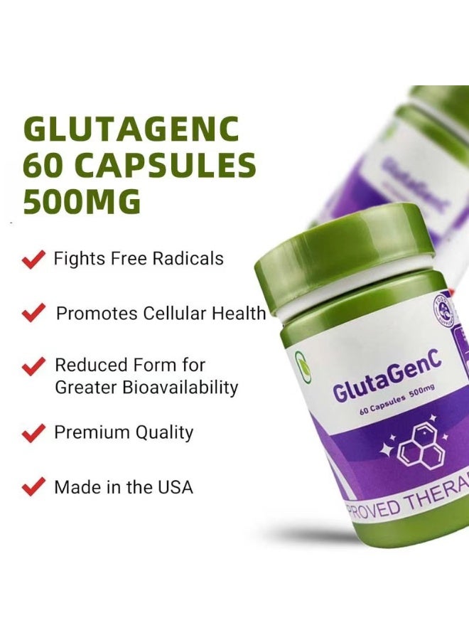 Day Wins 2-Bottles Gluta Gen C 60 Capsules, 500mg GlutagenC Whitening Capsules, Simplee Supplements Glutathione, Collagen & Vitamins Suitable for older women - Image 2