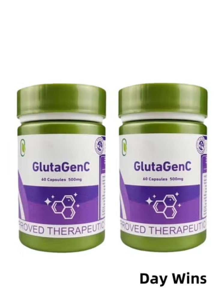 Day Wins 2-Bottles Gluta Gen C 60 Capsules, 500mg GlutagenC Whitening Capsules, Simplee Supplements Glutathione, Collagen & Vitamins Suitable for older women - Image 1