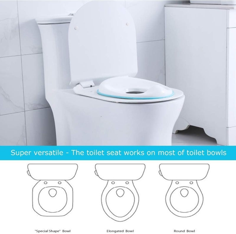 Leawall Baby Portable Potty Training Toilet Seat | Non-Slip Base, Splash Guard & Storage Hook | Fits Round & Oval Toilets | Travel-Friendly Baby Toilet Seat for 0-6 Year Old Toddlers - Image 2