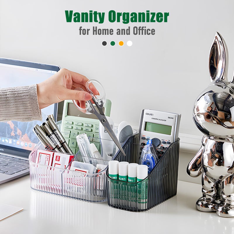 OSteed Green Makeup Organizer, Makeup Brush Holder 8 Cups for Vanity, Bathroom Countertop Cups, Dresser Organizer for Cosmetic Display, Skincare Srorage, Perfume Stand, Toiletry - Image 5
