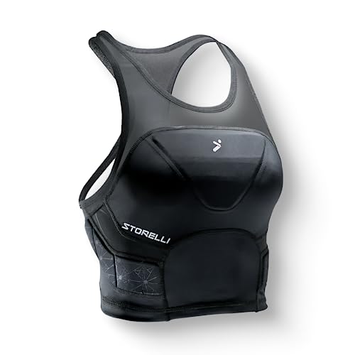 Storelli Women’s Bodyshield Crop Top, High-Impact Chest and Rib Protection for Female Soccer Goalkeepers and Players, Black, Medium - Image 1