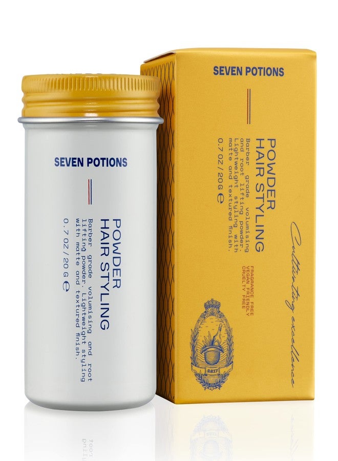 SEVEN POTIONS Hair Styling Powder For Men 0.7oz: Root Lifting Dust, Volume & Texture - Flexible Hold, Natural Look for All Hair Types - Vegan, Cruelty Free - Image 1