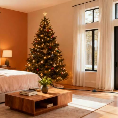 Coolneon 6ft/1.8m On/Off Extension Cord Foot Switch Pedal, Switch in Middle of Cord, 2-Prong Polarized Plug and Plug in Outlet AWG18 250VAC Step Switch Floor Lamp Christmas Tree Light Push Button Black - Image 3