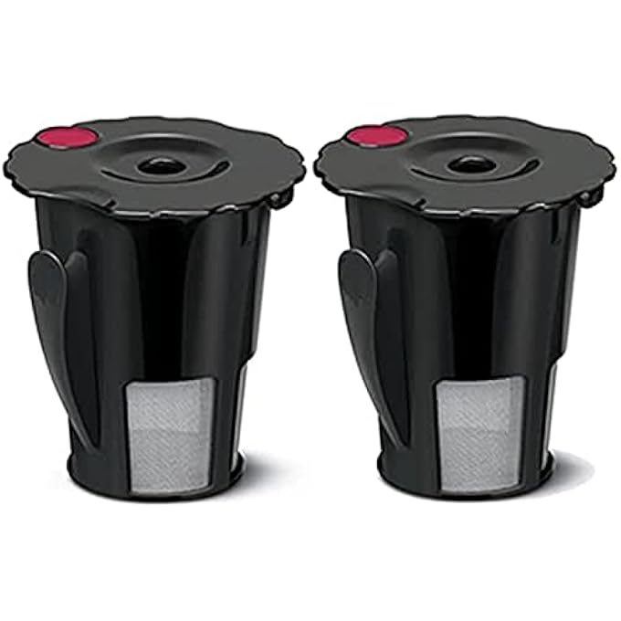 إكسفور فلتر قهوة قابل لإعادة الاستخدام من قطعتين لماكينة كي كوب كيريج 119367 20 فلتر قهوة أسود الطراز المحدث K200K300K400K500 Series يعمل مع جميع ماكينات كيريج بلس - Image 1