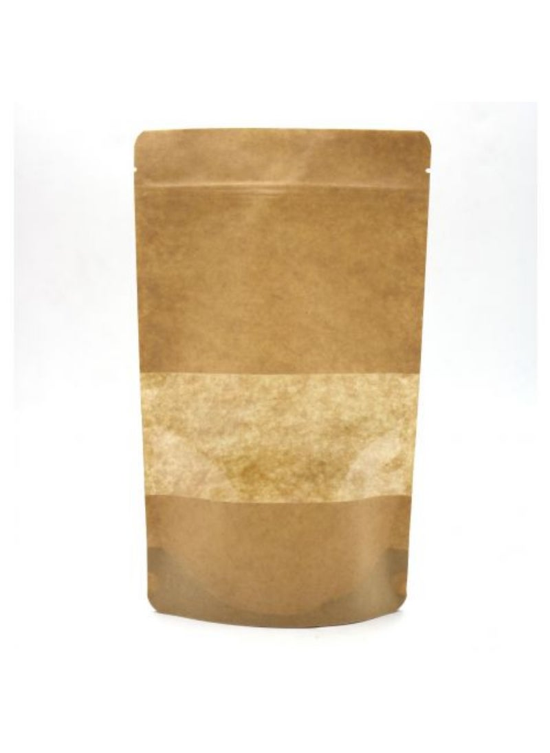 Kraft Stand-Up Pouch W/Window(Xl) 26X18X4Cm 1X500 