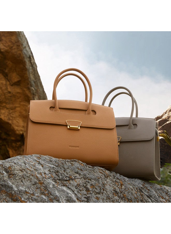 YEARCON Top Grain Leather】2025 Premium Leather Women's Handbag, Light Luxury Large Capacity Bag, Qixi Festival Gift - Image 3