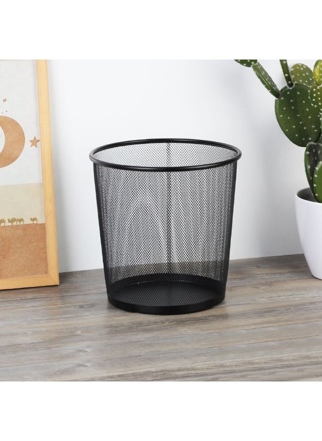 DANUBE HOME Danube Home Falcon 10L Metal Mesh Dustbin - 15X15X28Cm Stylish Black Waste Disposal Bin For Kitchen, Bath & Laundry Durable Iron Trash Can For Home & Office House Cleaning Accessories  - Image 1