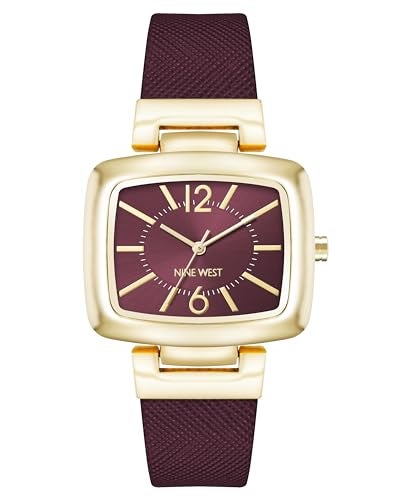 Nine West Womens Saffiano Strap Watch - Image 1