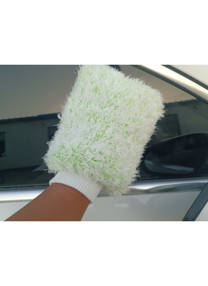 إسكدنيا Double-Sided Microfiber Car Wash Gloves Light green