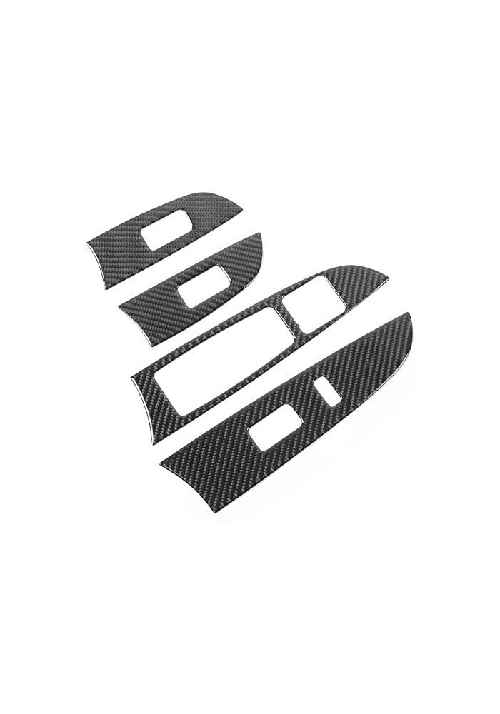 QASULER Carbon Fiber Window Lift Control Frame Panel Set - Image 2