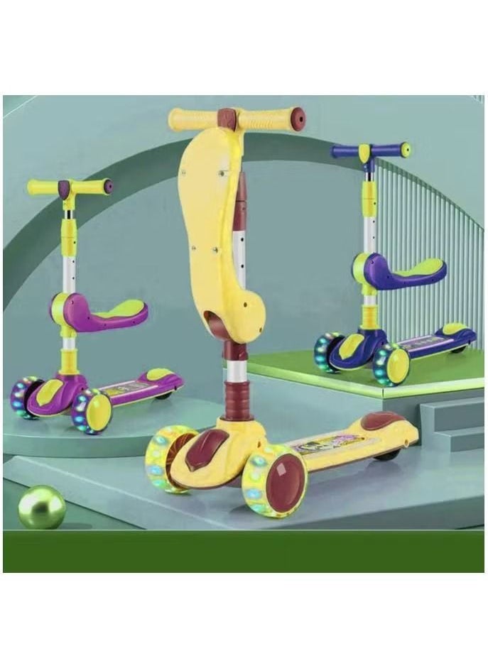 Basmah - Designed specifically for boys and girls, the 3-in-1 push scooter in size 13-702-05Y features a versatile design that includes a comfortable seat, push system and sturdy frame. - Image 1