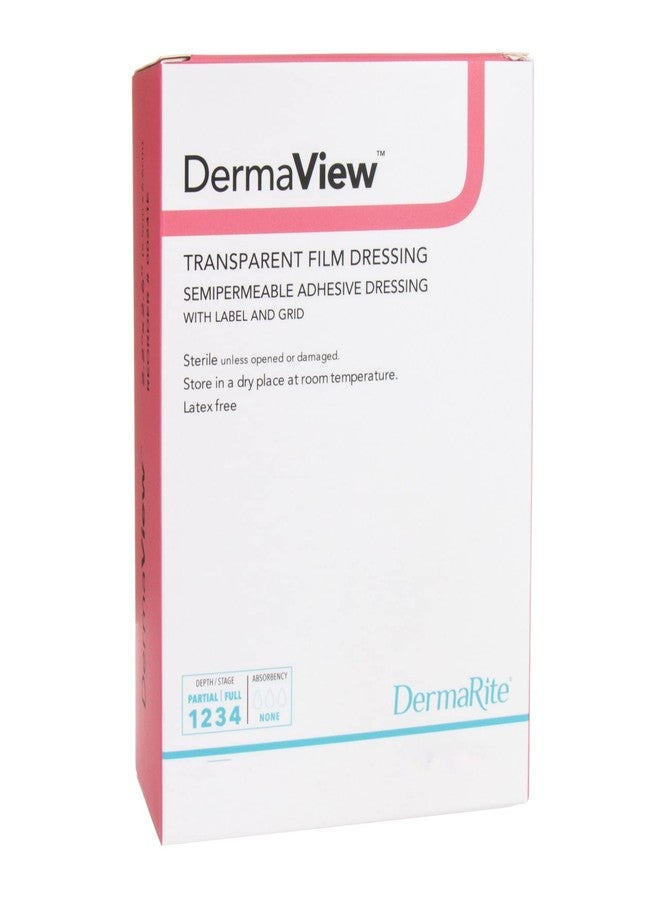 DermaRite's DermaView Transparent Film Wound Dressing - Semipermeable Adhesive, Waterproof, Sterile, Individually Wrapped, 4 in. x 5 in., 1 Count, 50 Packs, 50 Total - Image 2