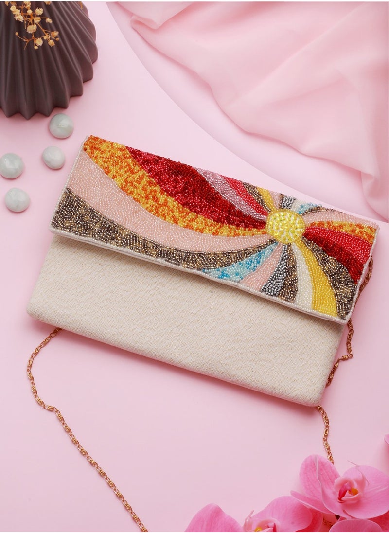 Priyaasi Textured Embellished Structured Sling Bag  - Image 1