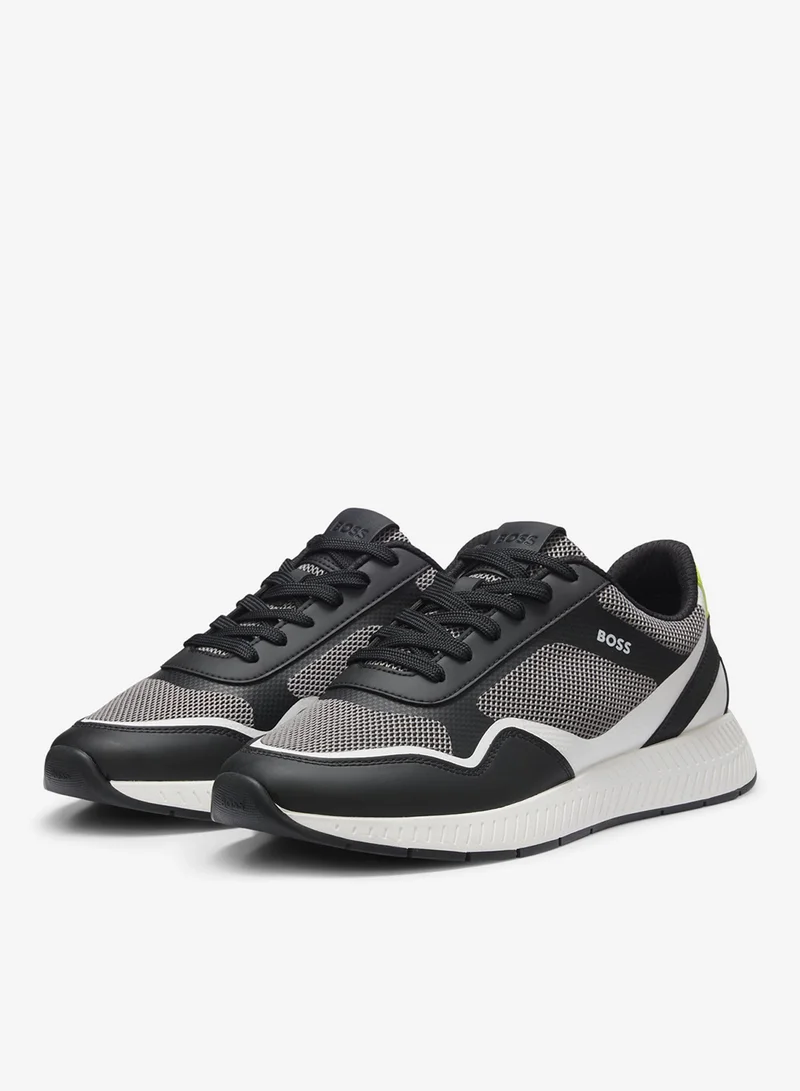 BOSS Mesh trainers with ribbed sole