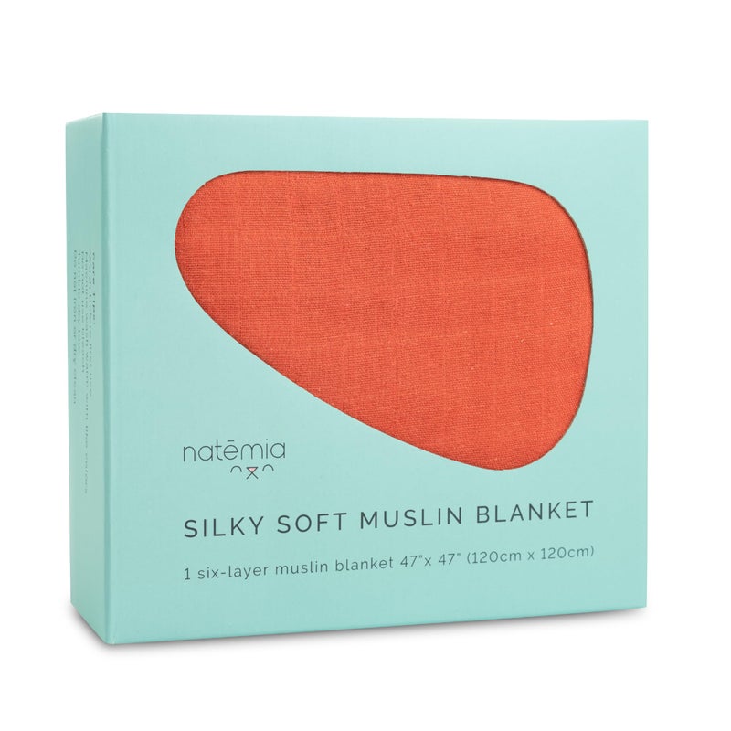 Natemia Muslin Baby Blanket  Organic Blankets for Girls and Boys Swaddle Blanket Unisex MultiUse as Baby Towel Stroller Cover Swaddles for Newborn 47 x 47