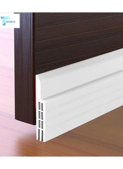 TEGRILO Door Draft stopper, Bottom Seal for Exterior & Interior Doors Blocker for Insects Dust Noise and weather Stripping 2”W x 39”L-White  - Image 1