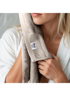 Rest Towel Set 4Pc Light Brown Luxury Hotel Bedroom Super Soft Absorbent Durable Washable Quick Dry Cotton Family Bath Towels - 1 Bath Towel 70X140Cm 1 Hand Towel 50X100Cm 2 Face Towel 30X30Cm  - Image 5