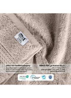 Rest Towel Set 4Pc Light Brown Luxury Hotel Bedroom Super Soft Absorbent Durable Washable Quick Dry Cotton Family Bath Towels - 1 Bath Towel 70X140Cm 1 Hand Towel 50X100Cm 2 Face Towel 30X30Cm  - Image 4