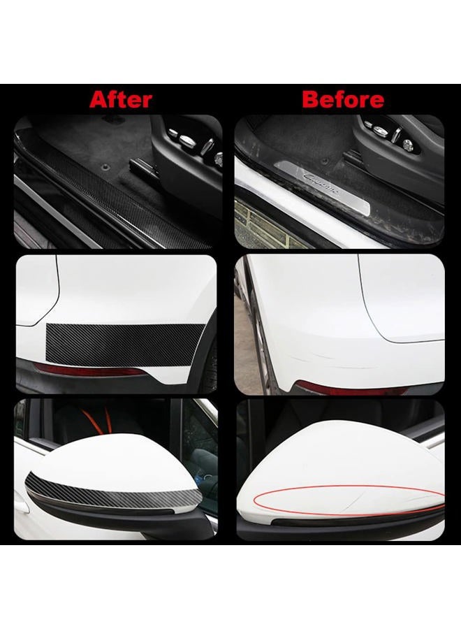 Leasinder Universal Car Door Entry Guard Protector Strip Car Door Sill Protector Film Car Threshold Guard Bumper Door Guard Scuff Plate Protectors Tape Car Scratch Cover for Most Cars 2in*33FT - Image 3