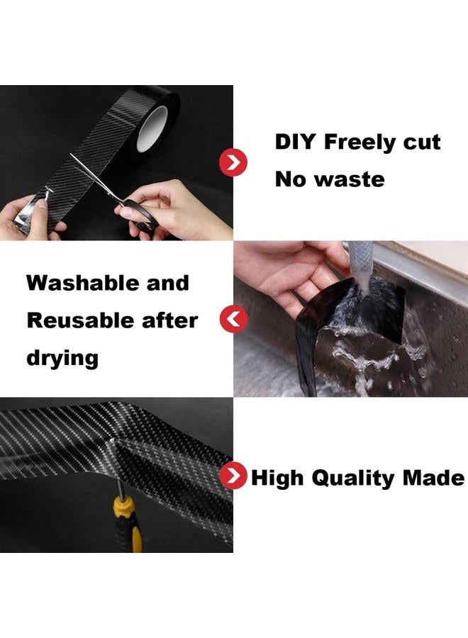 Leasinder Universal Car Door Entry Guard Protector Strip Car Door Sill Protector Film Car Threshold Guard Bumper Door Guard Scuff Plate Protectors Tape Car Scratch Cover for Most Cars 2in*33FT - Image 2