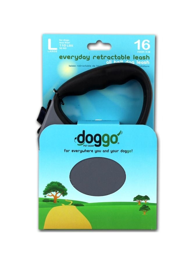 alcott Doggo everyday retractable leash 5m  Large grey - Image 1