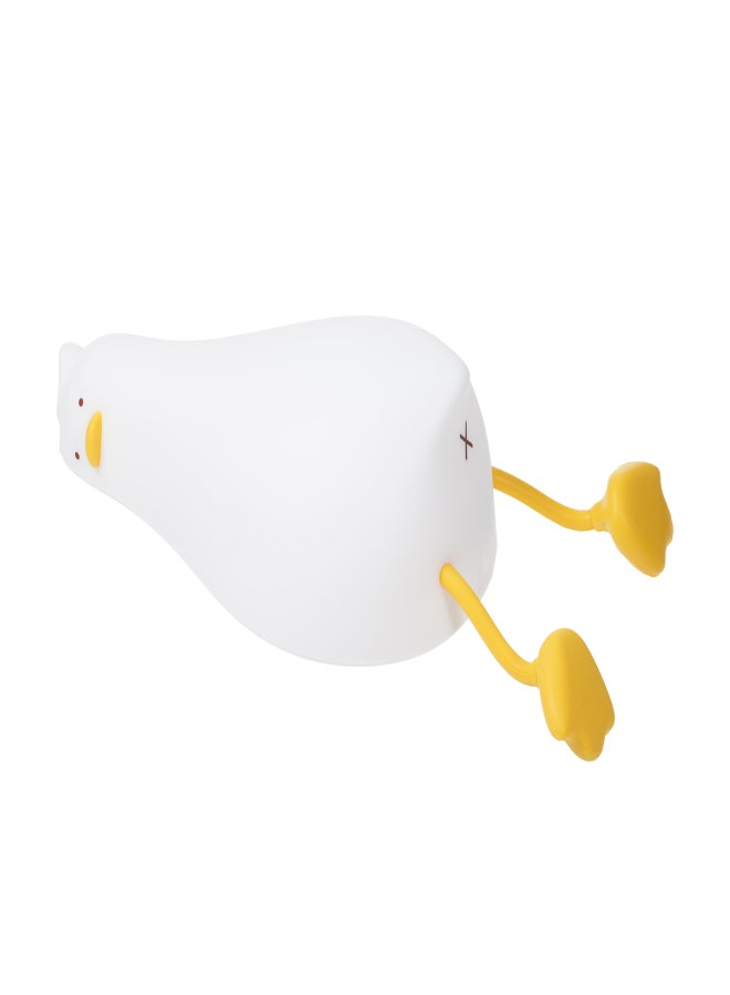 Neoglint Lying Flat Duck Night Light LED Silicone Cute Duck Bedside Lamp Dimmable Nightlight Rechargeable Touch Lamp for Baby Girls Women Bedroom Nursery - Image 1