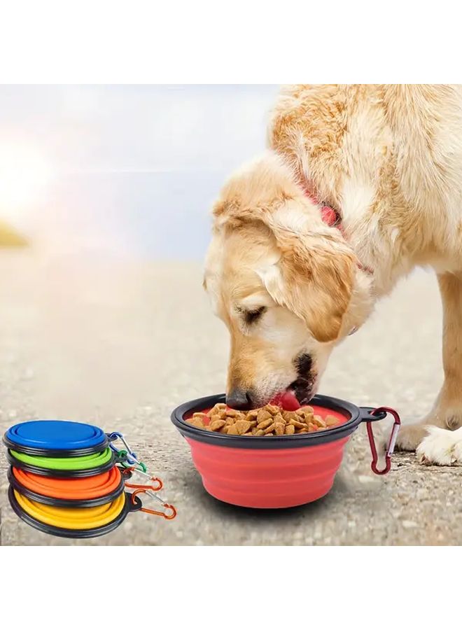 Blue Portable Collapsible Dog Bowl Non Toxic Spill Proof for Travel Crate Use Easy Clean - Image 4
