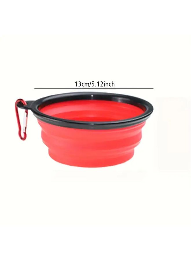 Blue Portable Collapsible Dog Bowl Non Toxic Spill Proof for Travel Crate Use Easy Clean - Image 2