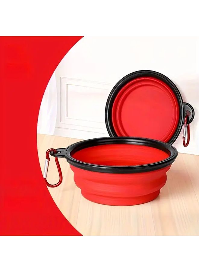 Blue Portable Collapsible Dog Bowl Non Toxic Spill Proof for Travel Crate Use Easy Clean - Image 3