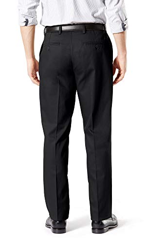Dockers Men's Classic Fit Signature Khaki Lux Cotton Stretch Pants (Regular and Big & Tall), Black, 38W x 29L - Image 3