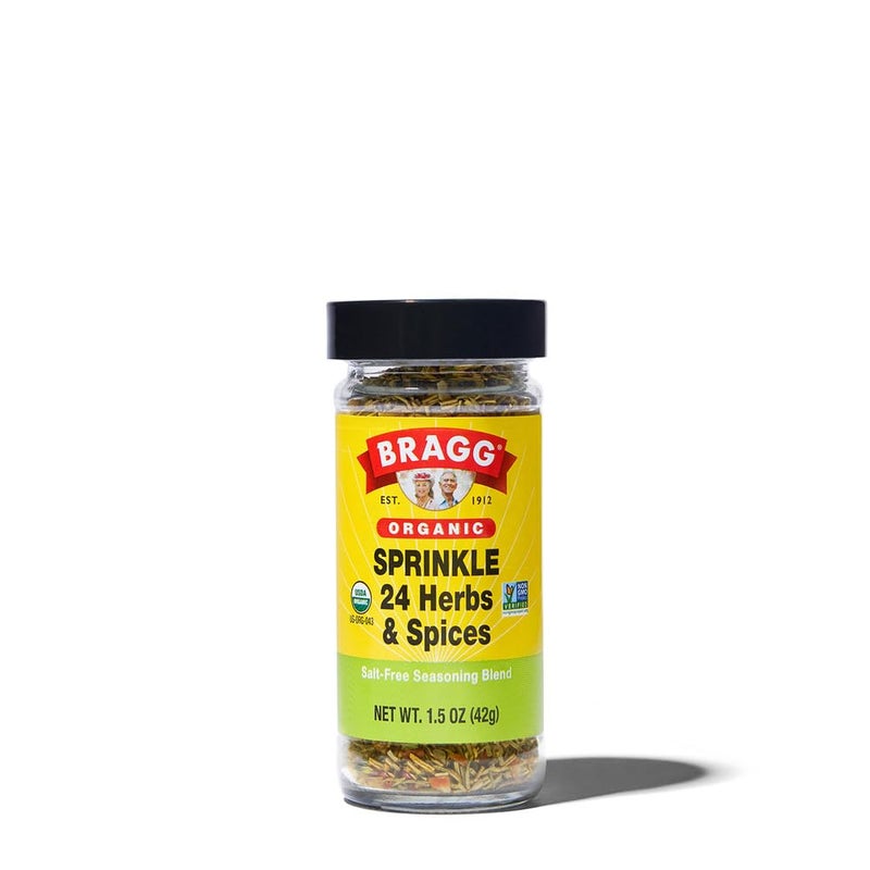 Bragg Organic Sprinkle Seasoning with 24 Herbs and Spices - 1.5 oz - Salt-Free Seasoning Blend - Perfect for Vegetables, Meats, and Salads - Image 1