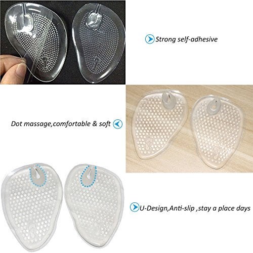 Qicfrk 6 Pairs Flip Flop Pads, Gel Cushion for Heels, Sandals, Slippers - Image 2