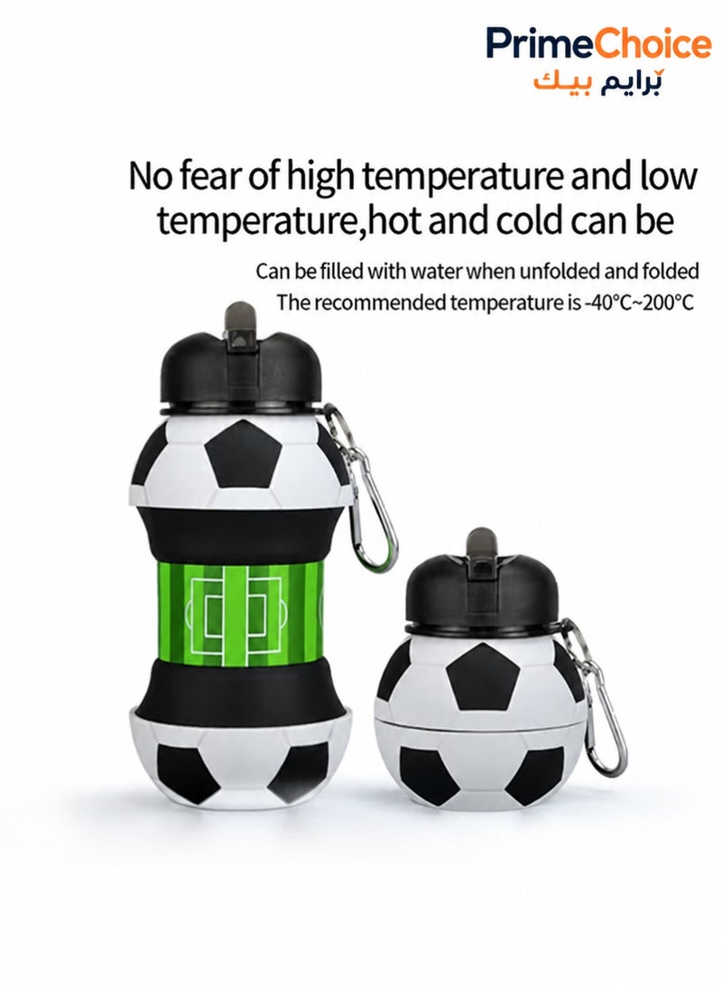 Prime Choice World Cup Fold Water Bottle Cups Mug Outdoor Sports Football School Leakproof Portable Kids Water Bottle - Image 1