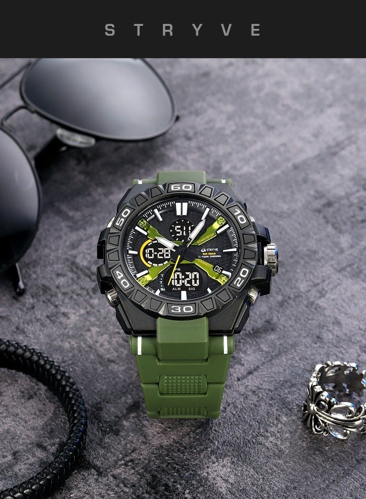STRYVE Young Men's Stylish Sporty Style with Colorful Luminous Digital Waterproof Multifunctional Watch - Image 2