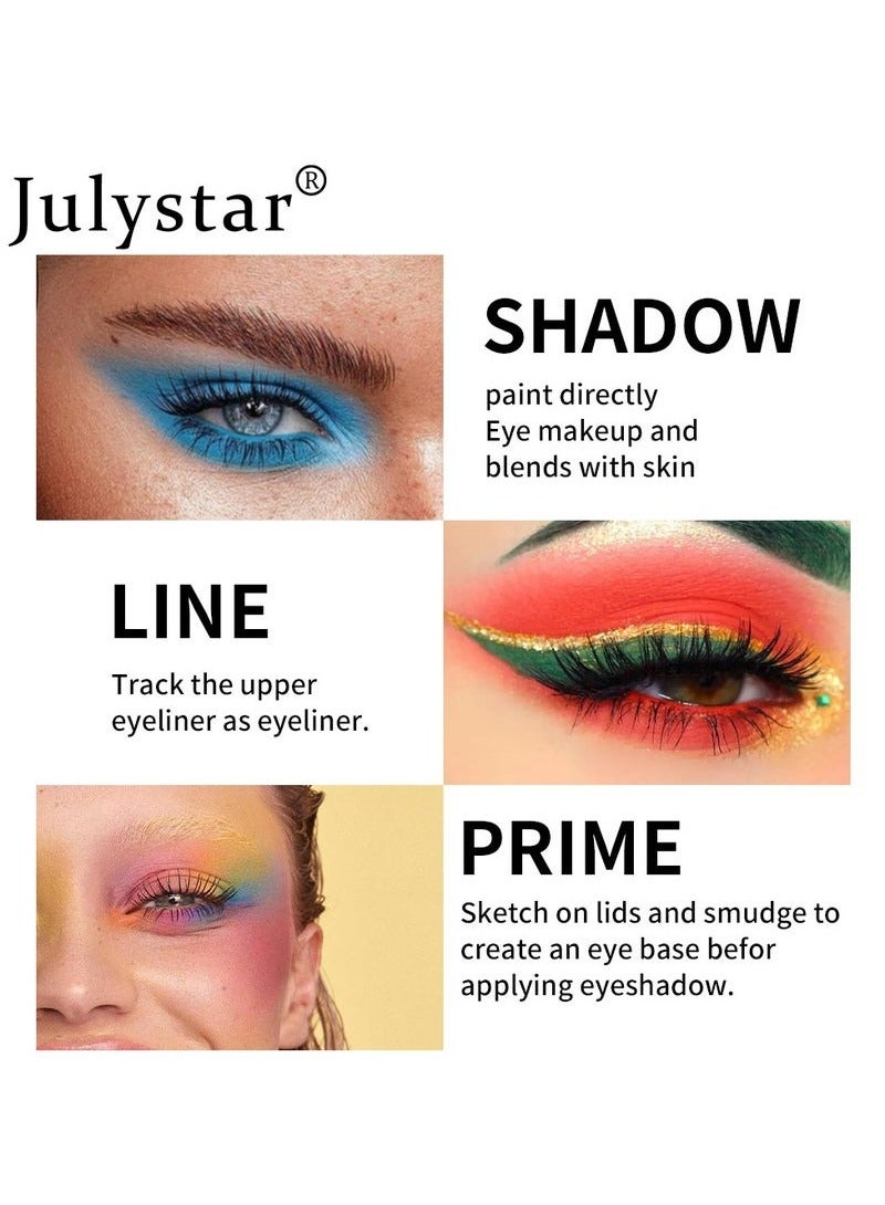 Julystar قلم ظلال عيون غير لامع بلون الرمادي - مقاوم للماء، قلم ظلال عيون أحادي اللون لآثار مكياج عيون طبيعية ومعدنية تدوم طويلاً B10 - Image 3