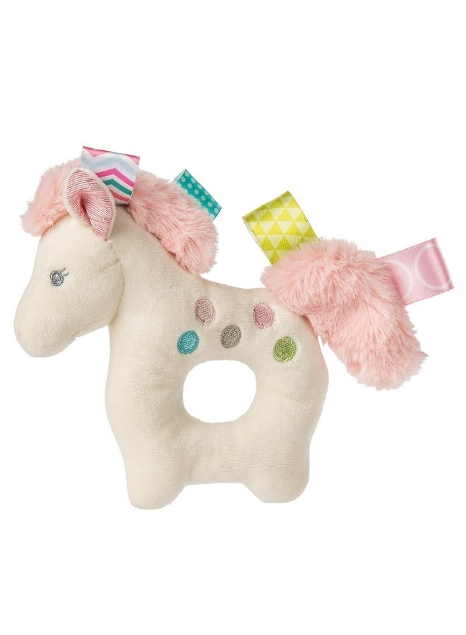 Taggies Embroidered Soft Ring Rattle, Painted Pony, 6-Inches - Image 3