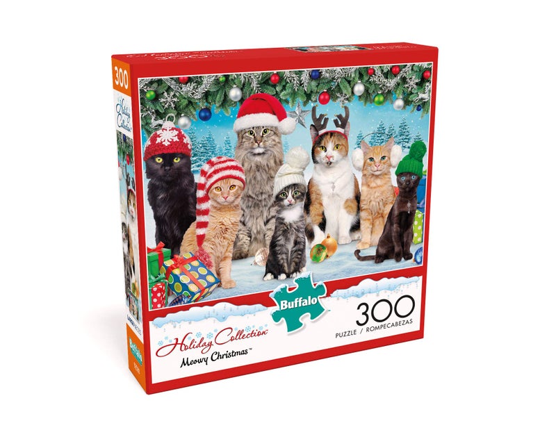 Buffalo Games - Meowy Christmas - 300 Piece Jigsaw Puzzle for Adults -Challenging Puzzle Perfect for Game Nights - Finished Size is 21.25 x 15.00 - Image 2