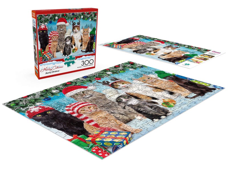 Buffalo Games - Meowy Christmas - 300 Piece Jigsaw Puzzle for Adults -Challenging Puzzle Perfect for Game Nights - Finished Size is 21.25 x 15.00 - Image 3