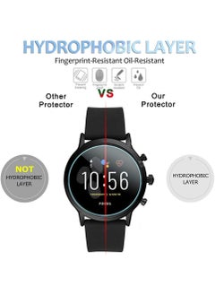Y&D 4Piece Suitable For Fossil Gen5E 44mm  HD Eye Protection Purple Tempered Watch Glass Film  - Image 4