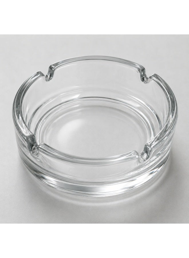 Kutis Premium Clear Glass Ashtray – Heavy-Duty Thick Crystal Glass Cigarette Ash Tray with 4 Cigarette Rest Slots, Heat-Resistant Round Smoking Ash Holder, Transparent Tabletop Ash Dish for Cigars & Cigarettes, Easy-to-Clean Home, Office, Patio, Bar & Restaurant Accessory. - Image 1
