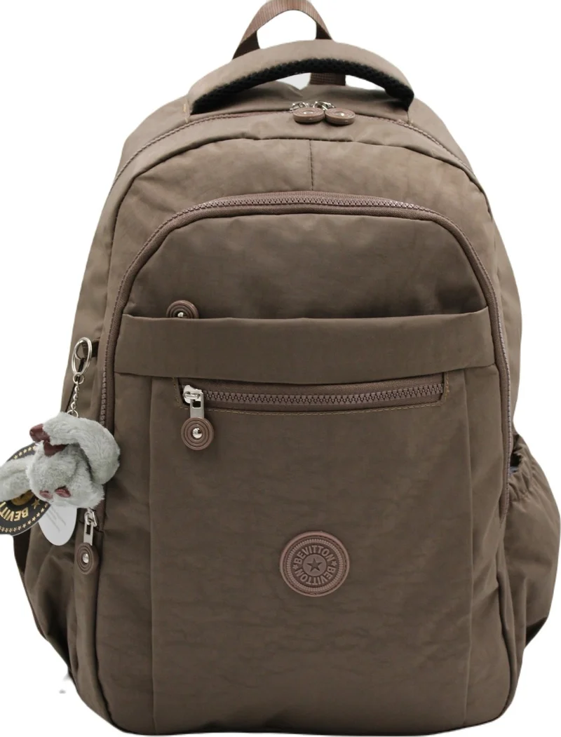 Nikadu Crinkle Water Resistant Fabric Unisex Mink Backpack 2300