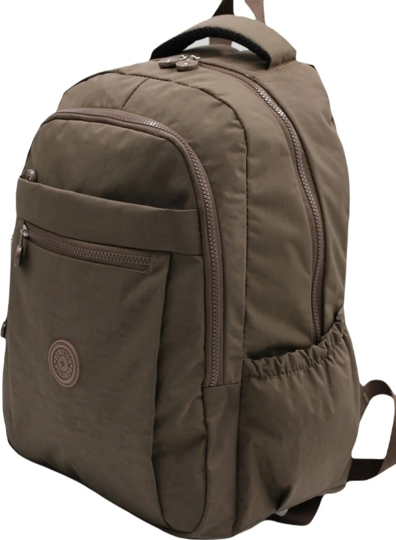 Nikadu Crinkle Water Resistant Fabric Unisex Mink Backpack 2300