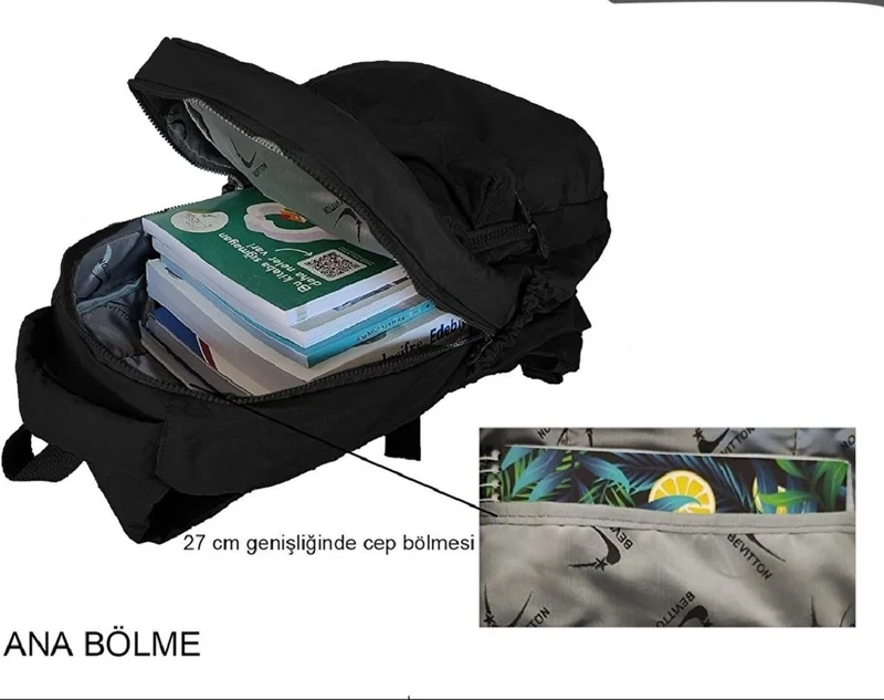 Nikadu Crinkle Water Resistant Fabric Unisex Mink Backpack 2300