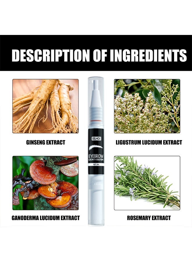 EELHOE Eyebrow Growth Liquid-Natural Brow Enhancing Serum to Grow Thicker, Fuller Brows Fast,Nourishing Eyebrow Hair Growth,Eyebrow Nourishing Pen - Image 3