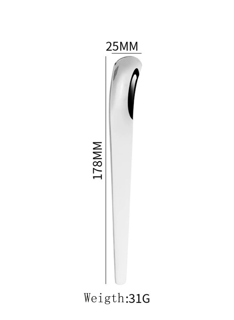 Stainless Steel Dessert Spoon Cake Spoon Cheese Spoon Yogurt Coffee Spoon Sliver 178mm - Image 1