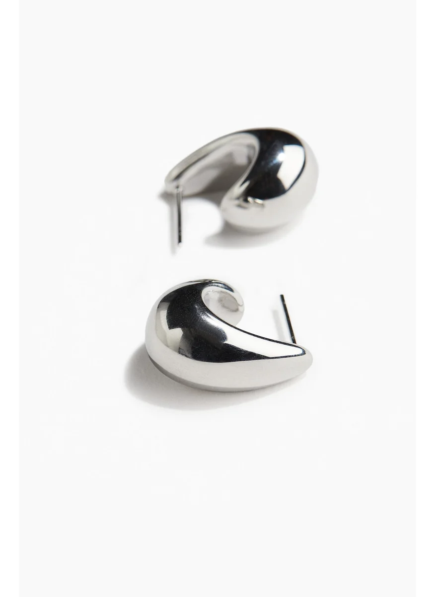اتش اند ام Stainless Steel Dome Earrings
