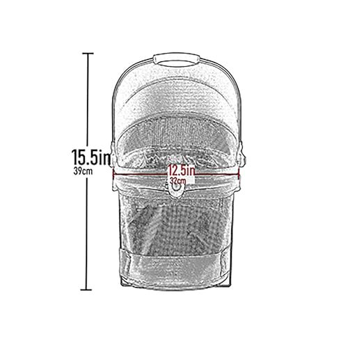 Pet Gear No-Zip View 360 Ultra Lite Pet Safety Carrier & Car Seat for Small Dogs & Cats Push Button Entry, 15", Onyx - Image 5