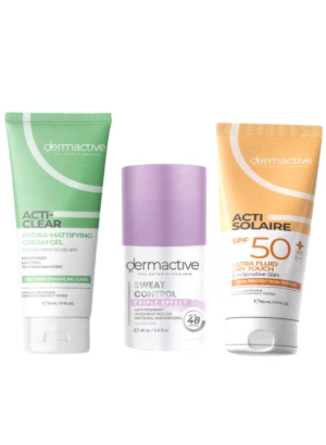 Dermactive Moisturizing and Protecting (Moisturizer + Sunscreen + Roll-On)